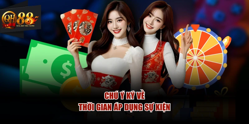 Chú ý kỹ về thời gian áp dụng sự kiện